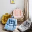 Coussin de chaise court en peluche super doux 