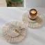 Dessous de verre en coton de forme ronde