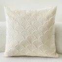 Housse de coussin en velours avec motif en relief