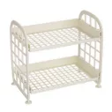 Rangement bureau d'une étagère creusée pliable à double couche