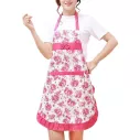 Tablier de cuisine à la texture douce avec des motifs floraux pour femme